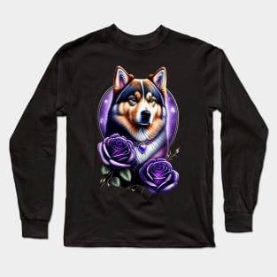 Finnish Lapphund And Roses Long Sleeve T-Shirt